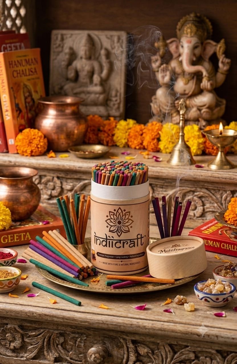 Indicraft.co Dhoop Sticks for Puja - Multi fragrance