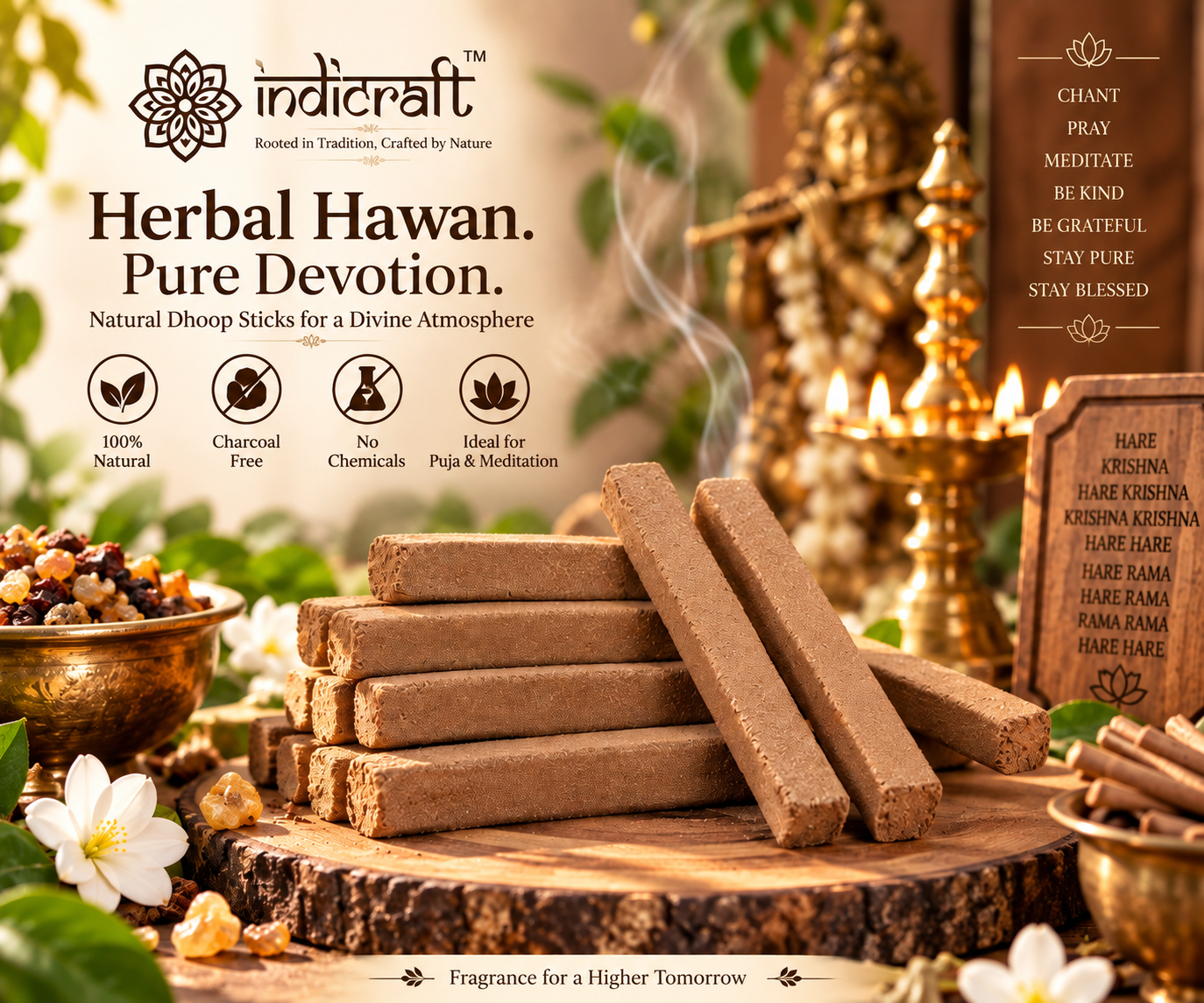Herbal Hawan - Dhoop Square Sticks — view 2