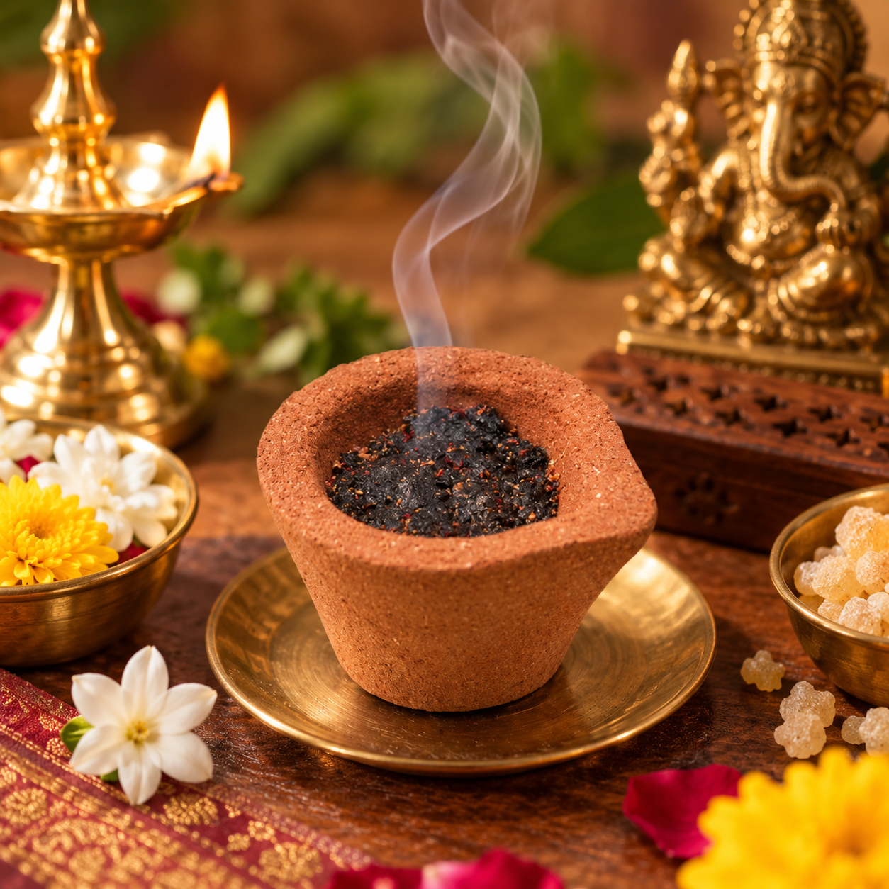 Chandan - Sambrani Hawan Cups for Pooja Rituals (Pack of 12)