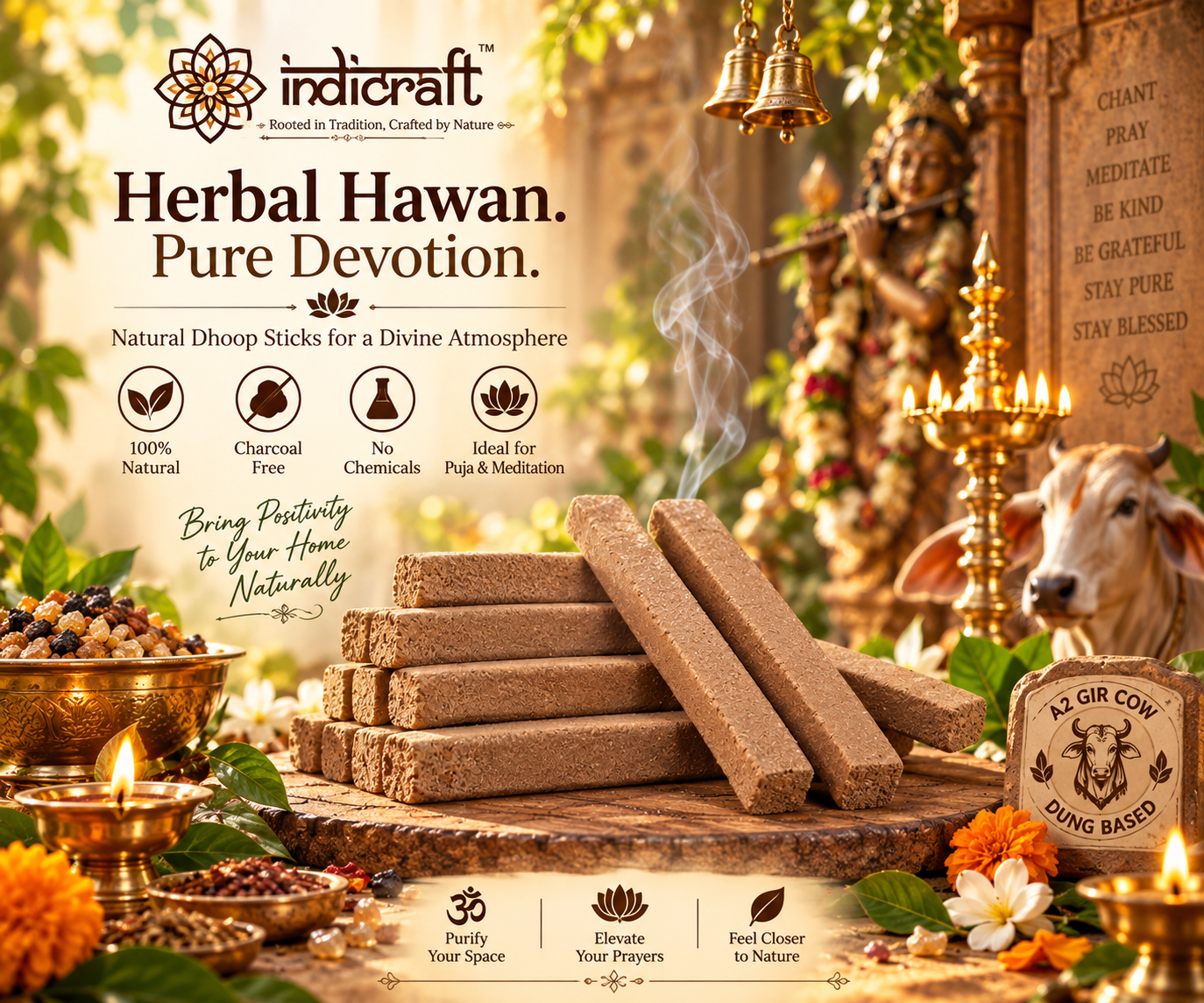 Herbal Hawan - Dhoop Square Sticks
