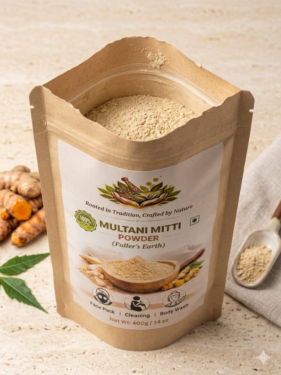 100% Pure Multani Mitti Powder for Face & Hair | Soothing Nourishing Skin and Hair — view 3