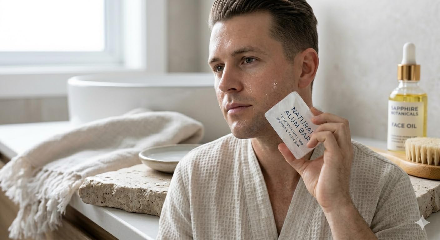 Natural Alum bar - After Shave Lotion Alternative, Fitkari Stone for Skin Tightening — view 2