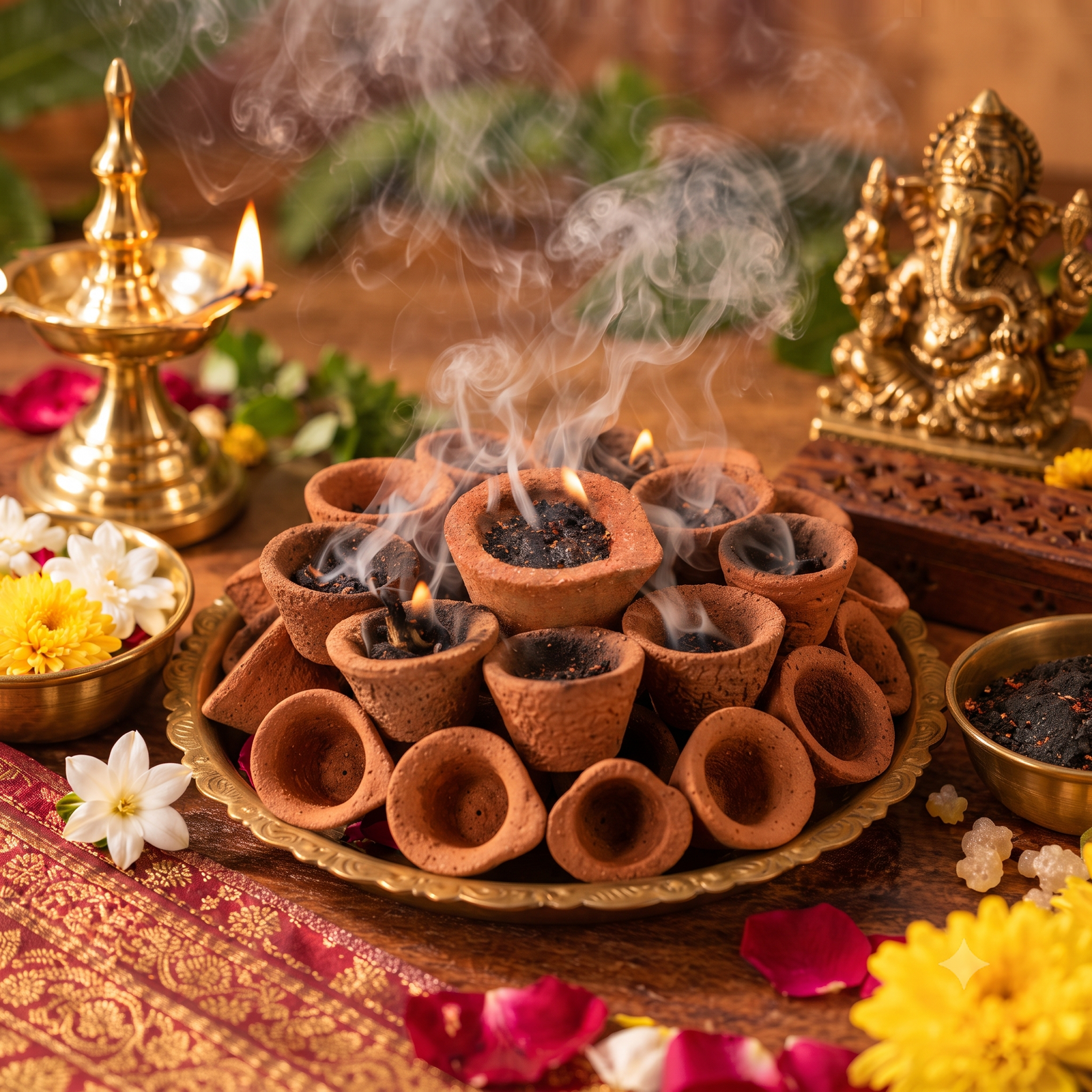 Chandan - Sambrani Hawan Cups for Pooja Rituals (Pack of 12) — view 2